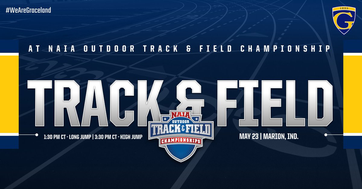 Graceland Athletics (@gujackets) on Twitter photo ITโS MEET TIME! ๐
Menโs Outdoor Track and Field AT NAIA Nationals
๐ - Indiana Wesleyan University | Marion, Ind.
โฐ - Long Jump - 1:30 pm CT/2:30 pm ET
โฐ - High Jump - 3:30 pm CT/4:30 pm ET
๐ โ live.crossroadstiming.com/meets/622567
๐บ โ team1sports.com/naia/
๐ โ t.ly/GN2nL ITโS MEET TIME! ๐
Menโs Outdoor Track and Field AT NAIA Nationals
๐ - Indiana Wesleyan University | Marion, Ind.
โฐ - Long Jump - 1:30 pm CT/2:30 pm ET
โฐ - High Jump - 3:30 pm CT/4:30 pm ET
๐ โ live.crossroadstiming.com/meets/622567
๐บ โ team1sports.com/naia/
๐ โ t.ly/GN2nL