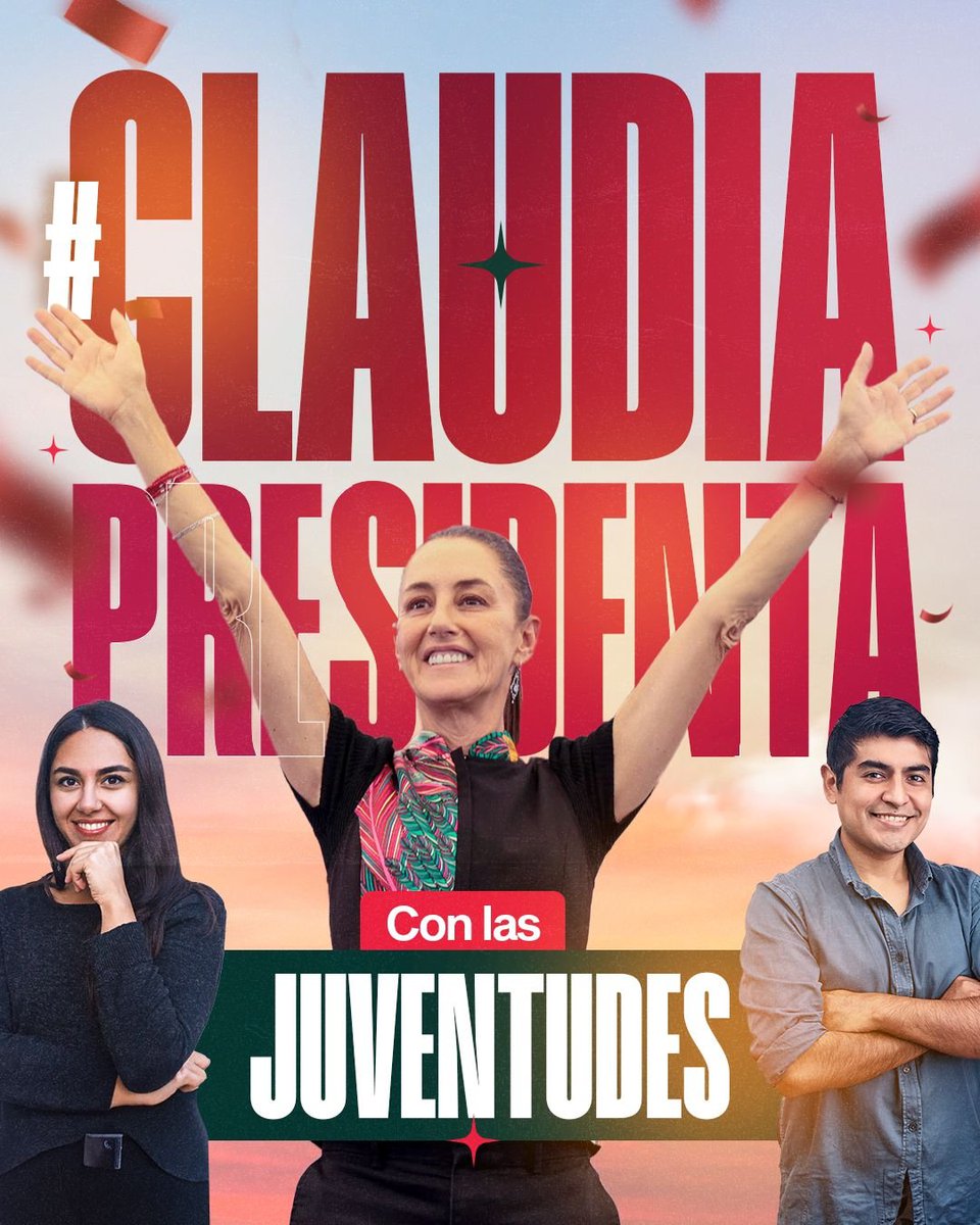 El respaldo masivo y entusiasta de millones de mexicanos es la garantía de su triunfo inminente. 🌈✨
#ClaudiaPresidentaDeMéxico