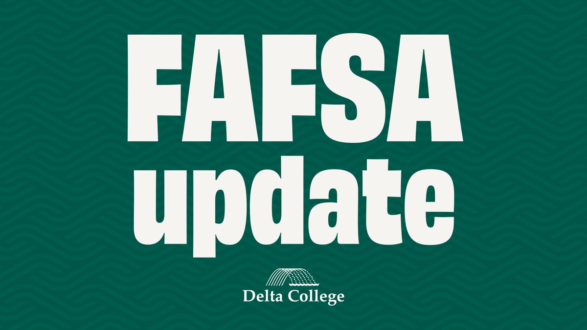It's time to submit your 2024-25 FAFSA application! You may have heard the federal government updated the form which created some delays. Those have been resolved. Submit your FAFSA today! #TheDeltaWay #FAFSA

🔗 See the latest at go.delta.edu/fafsaupdates.