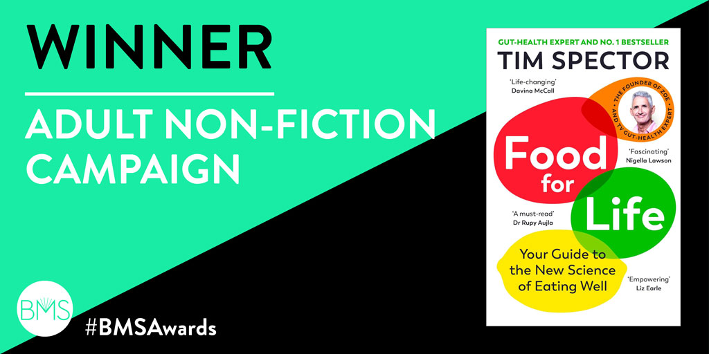 Book Marketing Society (@bmsoc) on Twitter photo And the Adult Non-Fiction Award Winner is #FoodForLife – huge congratulations to <a href="/trinort04/">Tri Northern</a> @rosedpoole @VintageBooks for their strategic and impressive campaign #BMSAwards And the Adult Non-Fiction Award Winner is #FoodForLife – huge congratulations to <a href="/trinort04/">Tri Northern</a> @rosedpoole @VintageBooks for their strategic and impressive campaign #BMSAwards