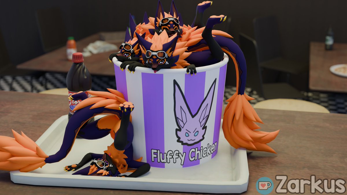 FluffyZarkus's tweet image. DId anyone order a bucket of zarki? :3

#furry #furryart #3dart #furrycommunity #blender #blender3d