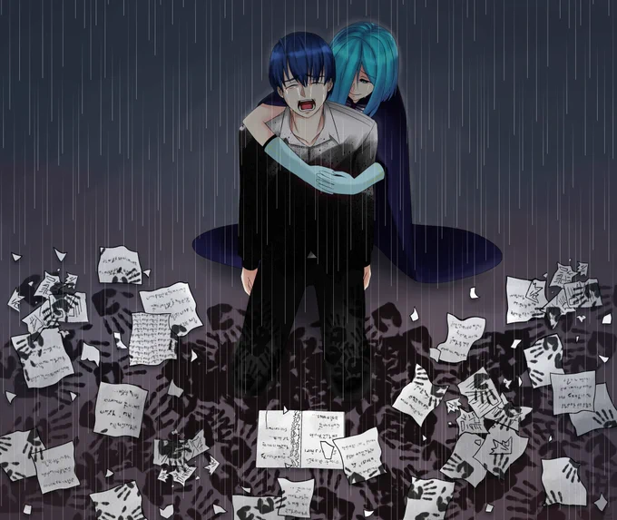 "Screaming within"ปล. แค่อยากวาดมูดในอดีตเฉยๆ แต่ตอนนั้นหดหู่กว่านี้เยอะล่ะนะ.... 