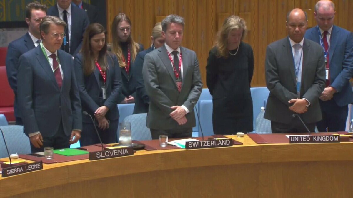 🚨 Breaking: UN 🇺🇳 Security Council observes a moment of silence in honor of the anniversary of Hitler's death