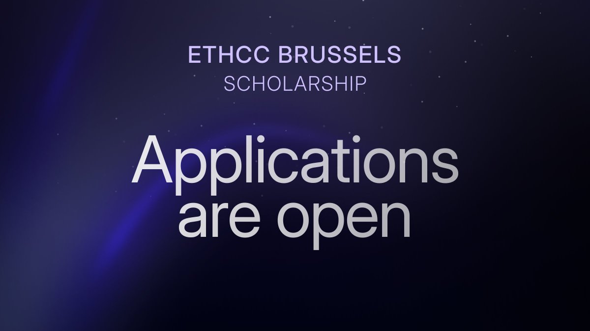 Applications for the EthCC Scholarships are now OPEN! ✈️ 🇧🇪 Join us during @ethcc & @ethglobal for a week of learning, networking, and most important, building! Check out the thread below for details on how to apply, deadlines, and additional information! 🧵👇