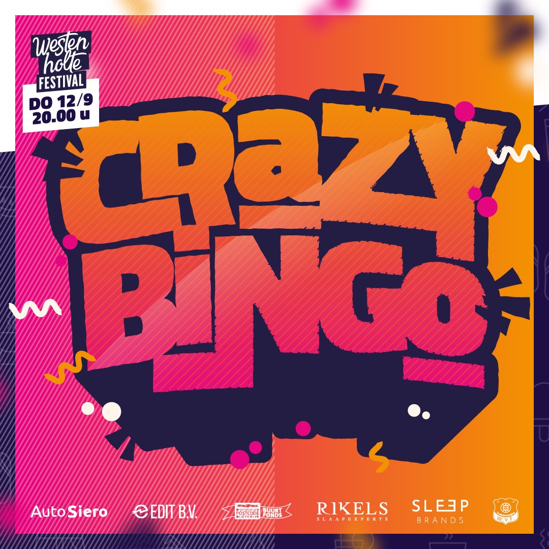 WestenholteFest's tweet photo. 🎉 BINGO TIME @ Westenholte Festival! 🎉
Dit jaar gooien we het roer om met onze allereerste CRAZY BINGO! 🥳 Zet je bingobril op, smeer je stem in en bereid je voor op een avond vol spektakel, gekkigheid en prijzen waar je u tegen zegt! 📺📱 https://t.co/AMJOgQDw2u