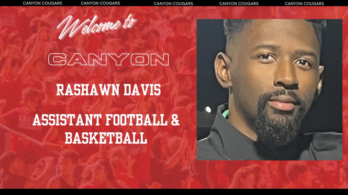 Looking forward to working with Coach Davis! @canyonhscougars just got better! C'S UP!