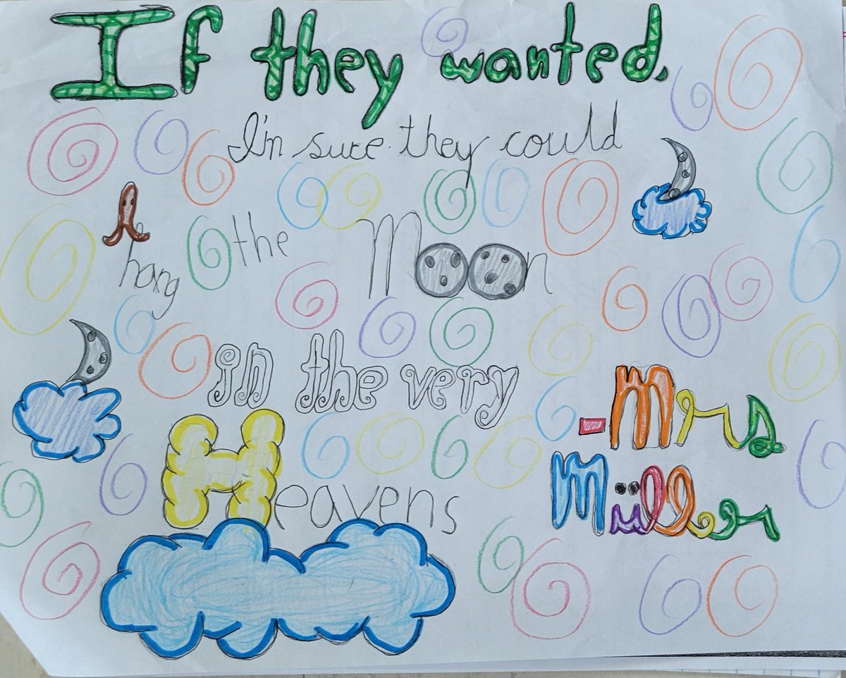 Our class read A Place to Hang the Moon by <a href="/katealbus/">katealbus</a> this year. For part of their project after the reading, they were asked to draw a scene from the book or illustrate a quote from the book. Here are some of the results.