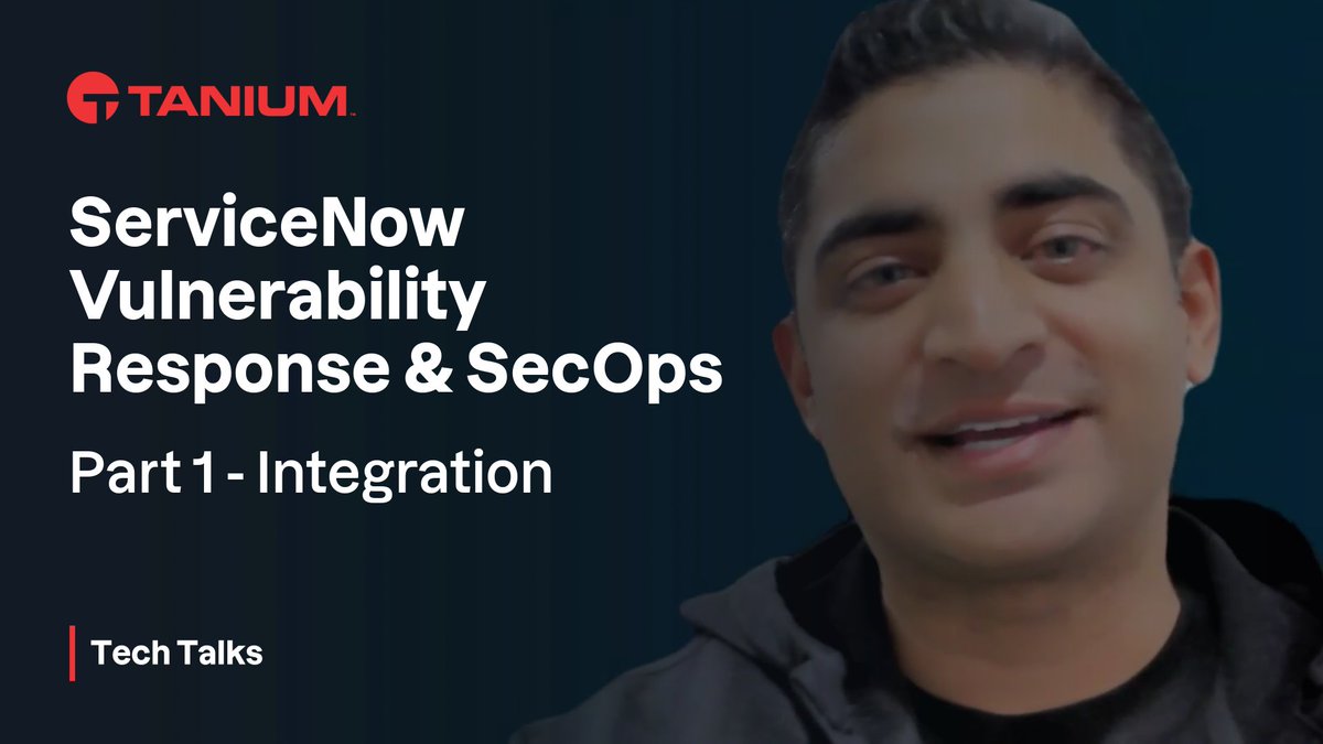 See 🔥 VULNERABILITY LIFECYCLE AUTOMATION ♻️ with <a href="/Tanium/">Tanium</a> &amp; <a href="/ServiceNow/">ServiceNow</a>. Reclaim evenings &amp; weekends!
youtube.com/@Tanium_Inc/se…
#ServiceNow #vulnerabilityresponse #secops #patching #remediation #changemanagement #vulnerabilitymanagement #informationsecurity #informationtechnology