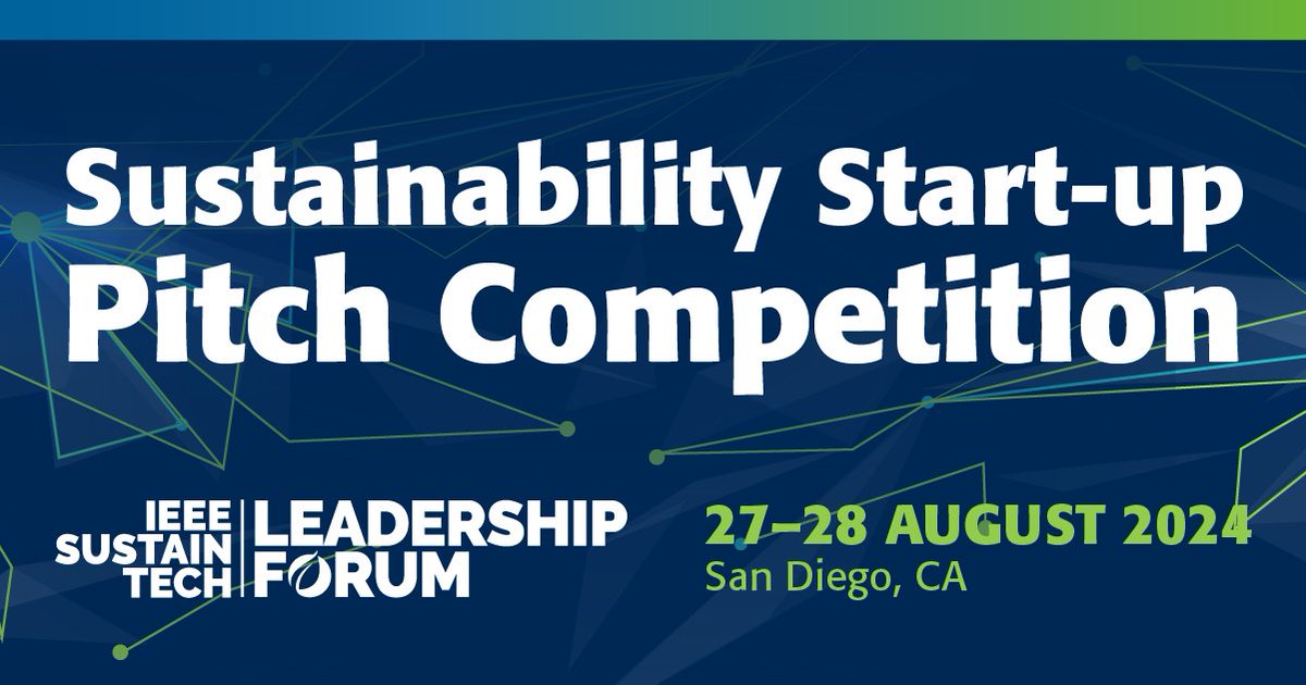 Showcase your sustainable solutions at #SustainTech2024! Participants will receive a complimentary exhibition kiosk, full conference access, and a shot at $22K in prizes! Don't miss out and register by July 1st @ bit.ly/4d9dAeg

#IEEE #Greencomputing #GreenTech