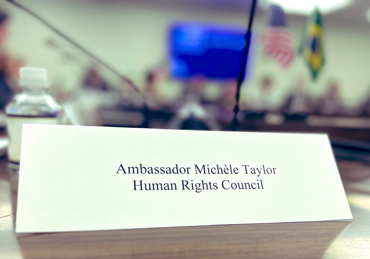 Such an honor to participate in the High-Level Dialogue between Brazil and the United States. 200 years of solid diplomatic relations have meant great cooperation, and we look forward to more work together with @BrazilUNGeneva and @Itamaraty_EN at the @UN_HRC and beyond! 🇧🇷🇺🇸