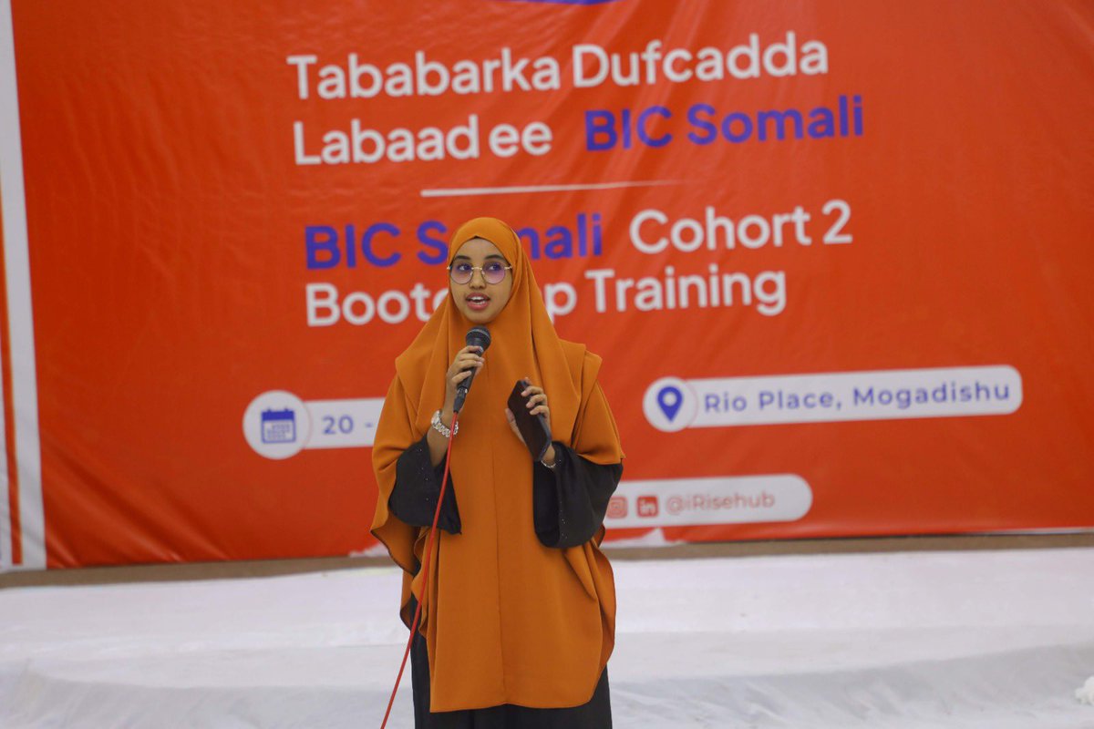 iRiseHub's tweet image. We are thrilled to have BIC Somali Cohort 1 alumni join our Cohort 2 Bootcamp Training! 

Their shared experiences and guidance were invaluable to our new participants. Three Cohort 1 alumni took the time to inspire and support Cohort 2—one virtually and two in person.

A big…