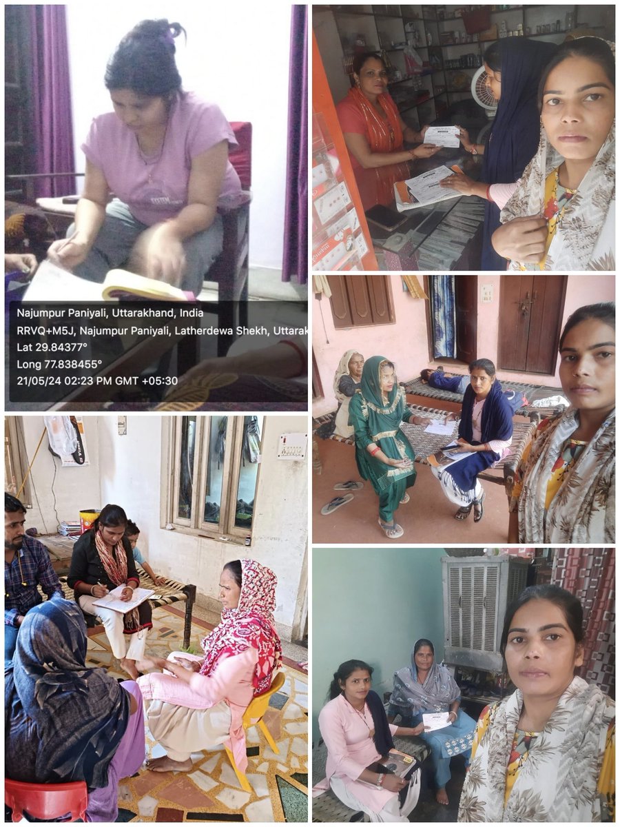 Today on 21-05-24, receipt of share money of five #SHG groups was given in village Tanshipur, & under Aastha #CLF, women were talked to about the business of hemp in Gram Panchayat Karondi. In which 5 women have agreed to work. And #MIS work of #ultrapoor beneficiaries was done.