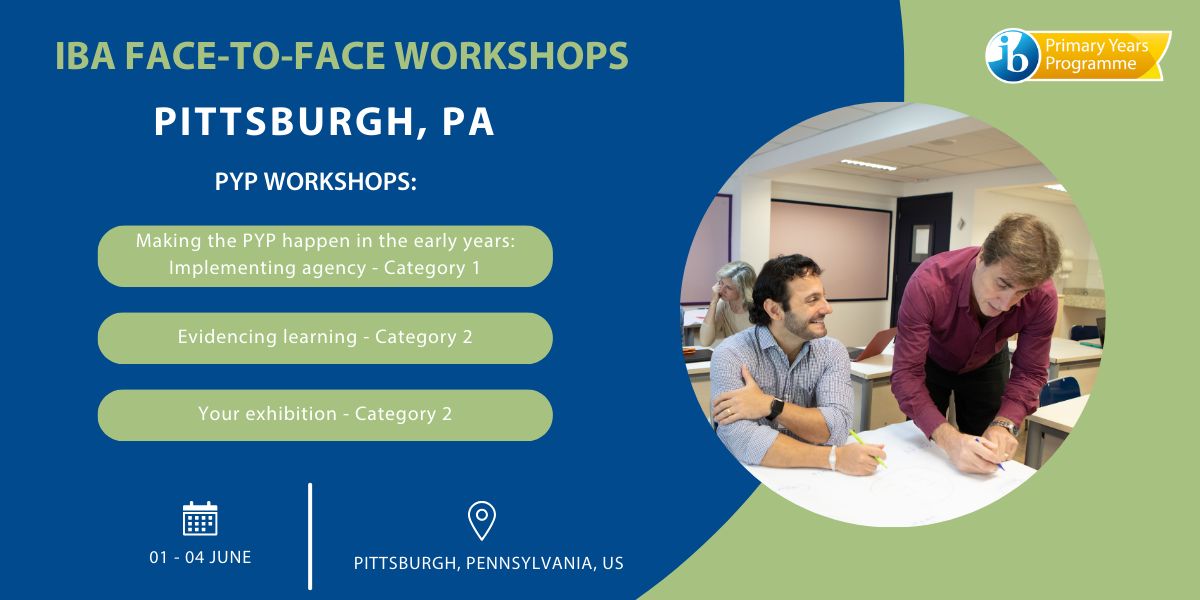 ibpyp's tweet image. 🚨Attention PYP educators 📚 Join PD the first weekend of June in Pittsburgh! We're offering workshops like Making the PYP happen in the early years: Implementing agency and more. Register here >> bit.ly/3UILuy4