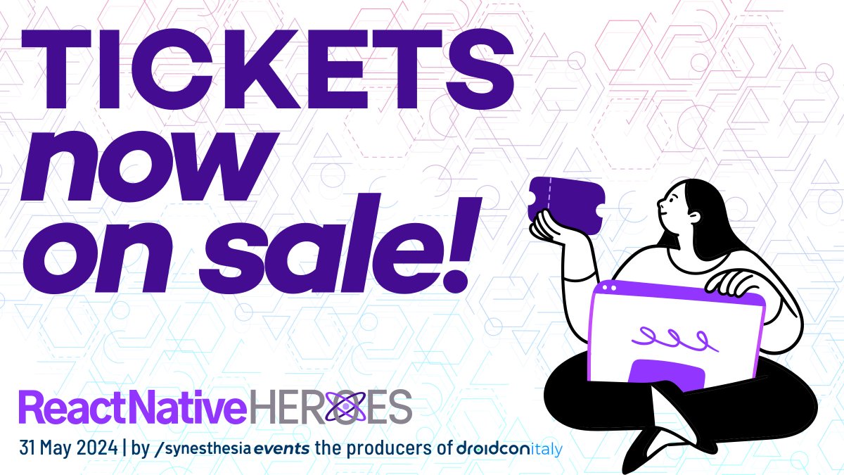 Tickets for #ReactNativeHeroes2024 in now on sale!🎯 🔥 Grab your ticket NOW for #ReactNativeHeroes24! Limited-time Special Discount ends soon! 🎟 lnkd.in/dpugkxJ4 🔗