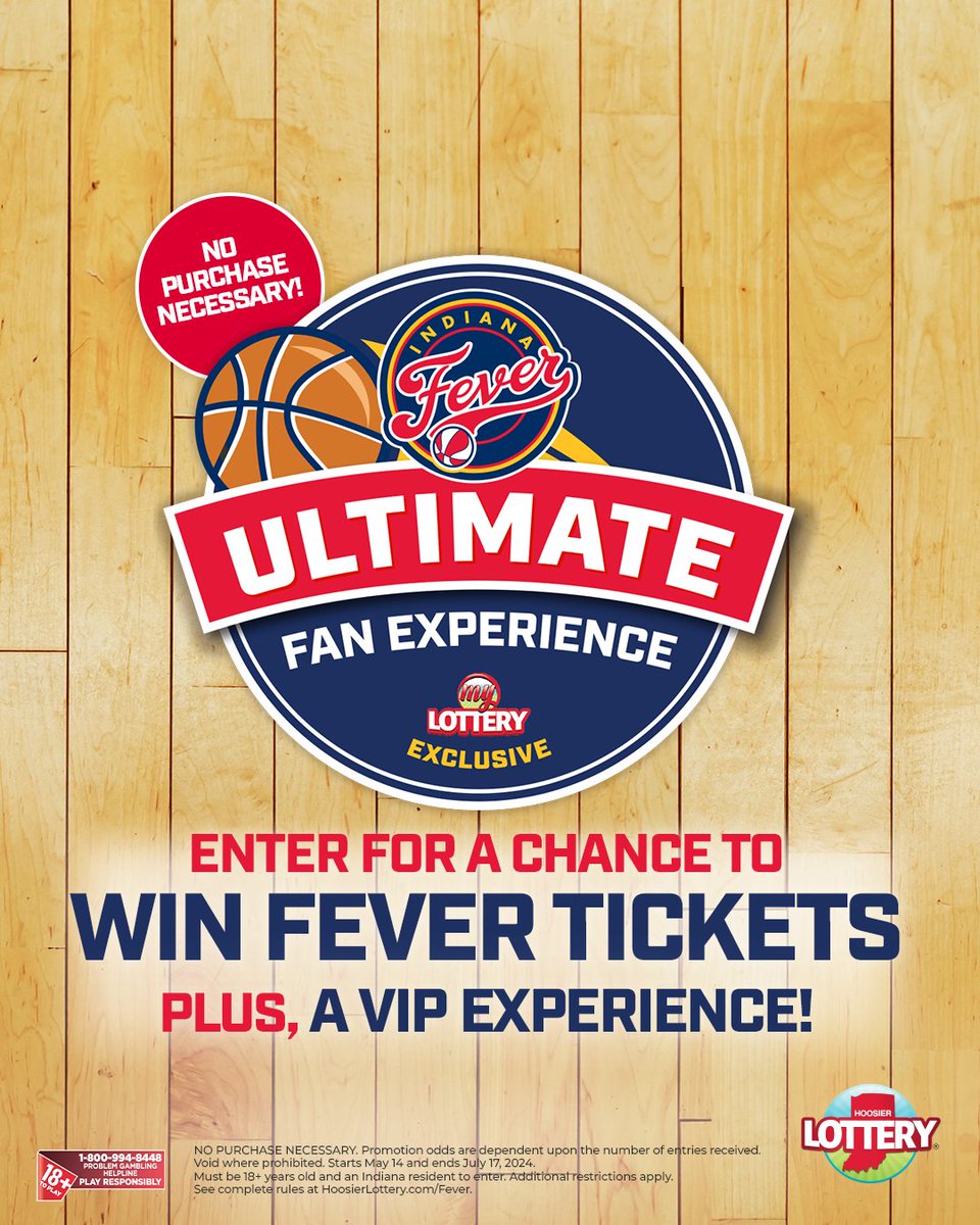 enter for a chance to win lower-level tickets & a VIP experience! 🎟 more than one way to win, enter by July 17. #sweepstakes rules & entry: HoosierLottery.com/Fever