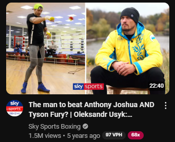 A video posted on YouTube by @SkySportsBoxing 5 years ago, the title came true‼️ @usykaa | @AKrassyuk | #FuryUsyk