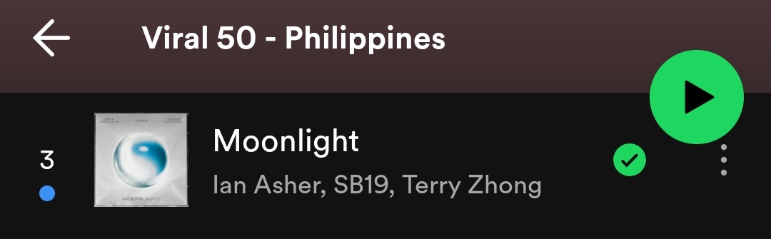 ⚪ #MOONLIGHT by #IanAsher, #SB19, and #TerryZhong debuts at #3 on Spotify Viral 50 - Philippines chart. 👏 Stream and share song link from this PL, A'TIN! 🩵 🎧 open.spotify.com/track/1xAYG31L… @SB19Official #SB19 #SB19Wins5thVPChoiceAwards