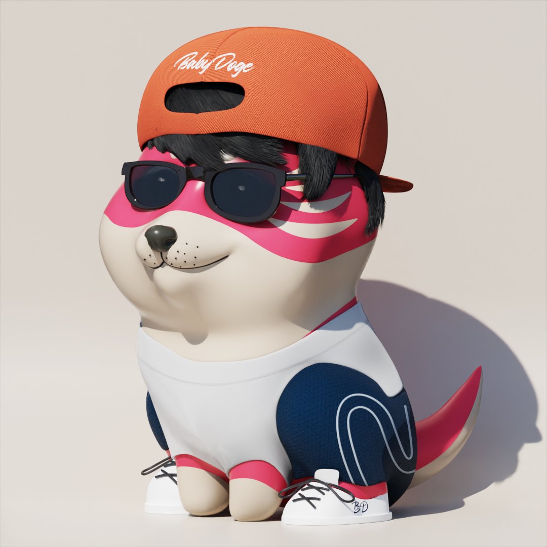 Introducing the next level of cuteness! 🐶 Baby Doge has transformed into a 3D character, ready to take the digital world by storm! With its punk fur, cool shades, and fresh threads, this little pup is unstoppable! Get ready for an out-of-this-world experience! 🌟 #BabyDoge3D