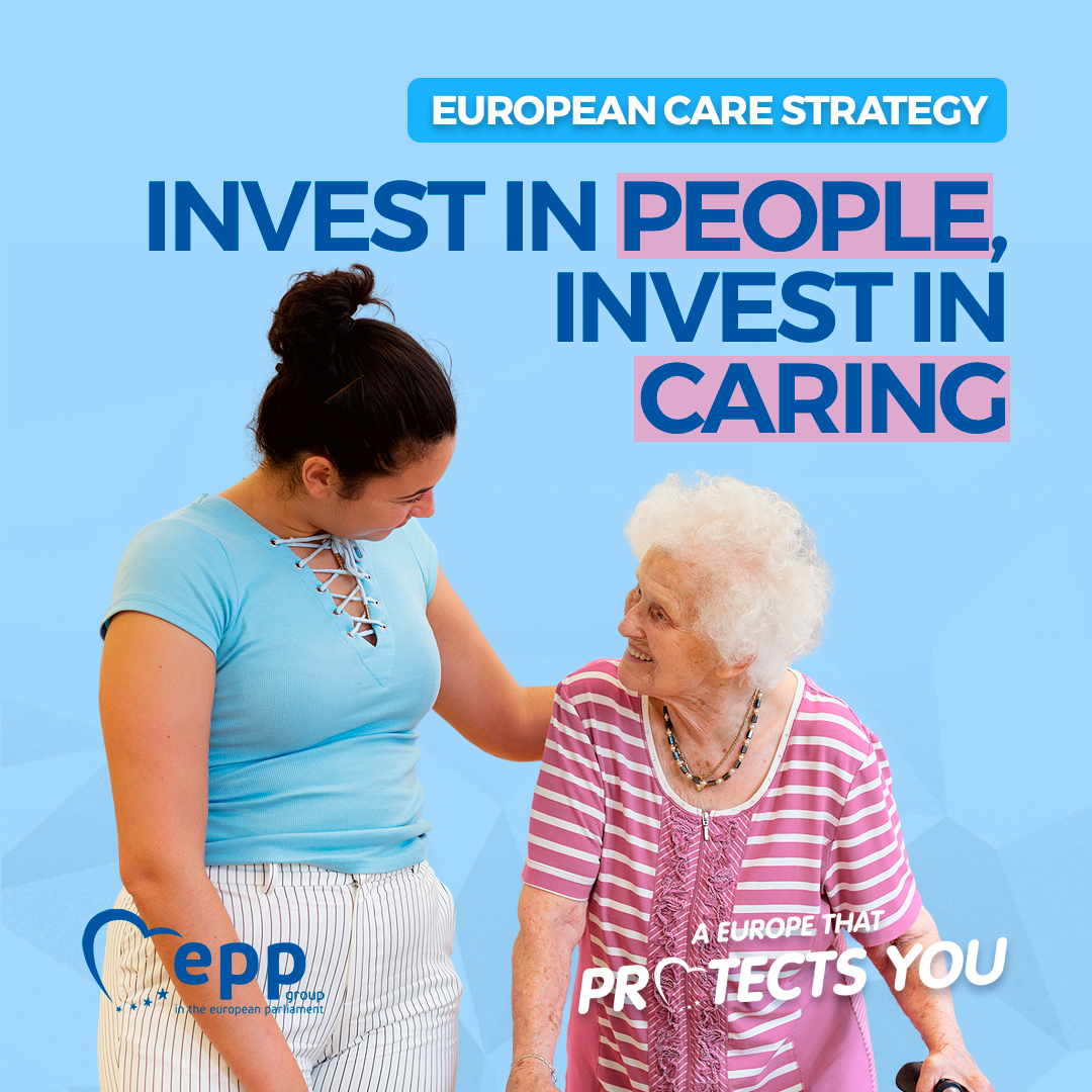 Everyone has been cared for at some point in their lives. We will likely care for someone else too. Care services must be available, accessible and affordable for citizens. Invest EU money in caring! Read: epp.group/asdfgert #EuropeProtects #EUCareStrategy