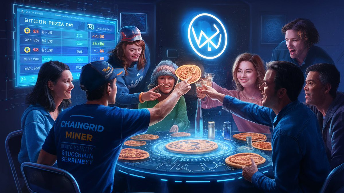 Chain_Grid's tweet photo. Happy Bitcoin Pizza Day, #ChainGrid  miners! 🍕🎉

 Let's celebrate how far crypto has come since that first pizza purchase.💫
Keep mining and making history! 🚀⛏️

#ChainGrid #Griders #Web3 #Crypto #Coretoshi #Solana #BTC #BNB #pinetwork https://t.co/L1uKF9uUEe