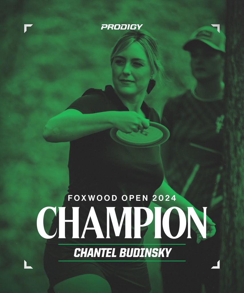 BACK-TO-BACK ↔️ Chantel Budinsky repeats as the Foxwood Open champion, adding another A-Tier trophy to the cabinet. #ProdigyDisc #FindYourFlight #discgolf