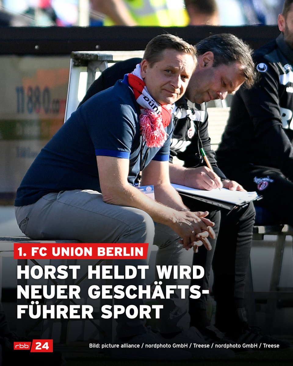 Horst #Heldt wird ab nächster Saison Geschäftsführer Sport bei 1. FC #Union Berlin. Der 54-jährige wird damit Nachfolger von Oliver Ruhnert, der seit 2018 erfolgreich als Manager der Köpenicker tätig war. rbburl.de/horstheldt