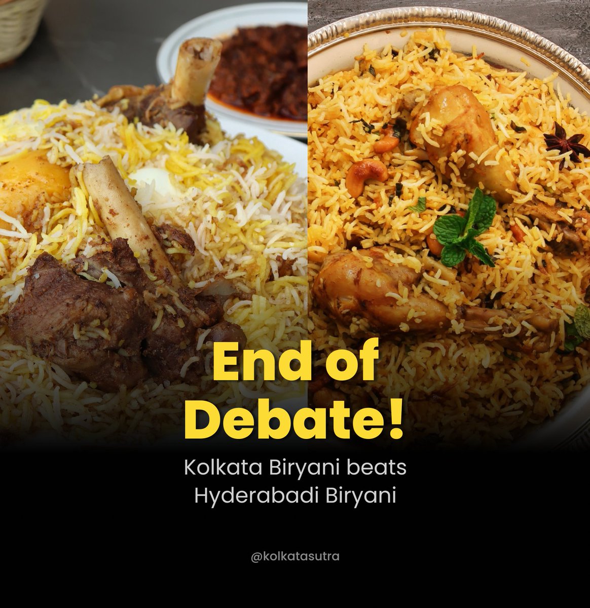 End of debate! Kolkata biryani is the best #kkr #kolkata #ipl2024