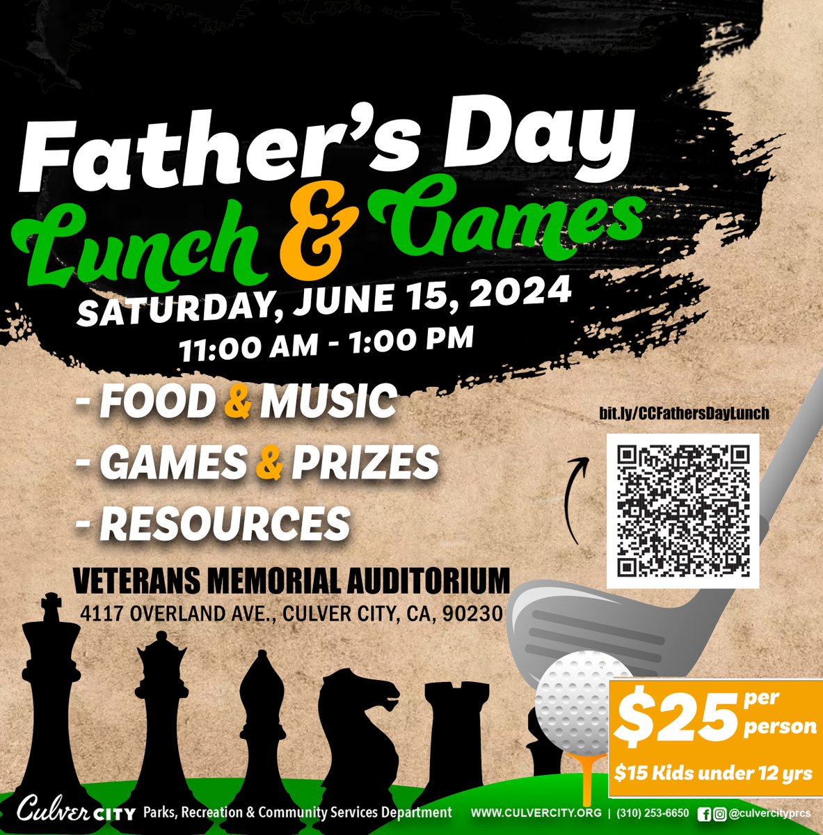CCPRCSNews's tweet image. Culver City is celebrating dads, granddads, and father figures with a day of sports, games, food, and much more! bit.ly/CCFathersDayLu…