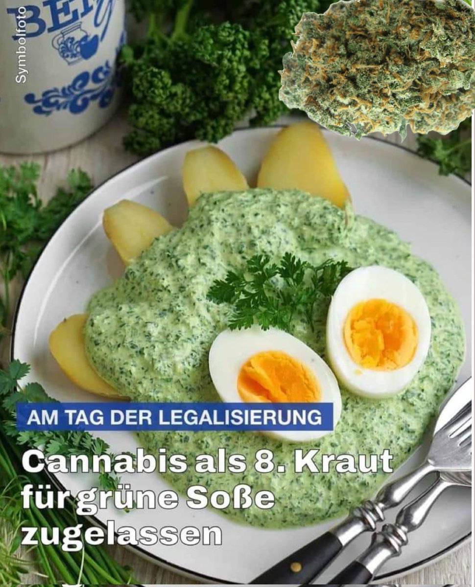 Endlich, Cannabis auch in Frankfurter grüner Soß. 😁