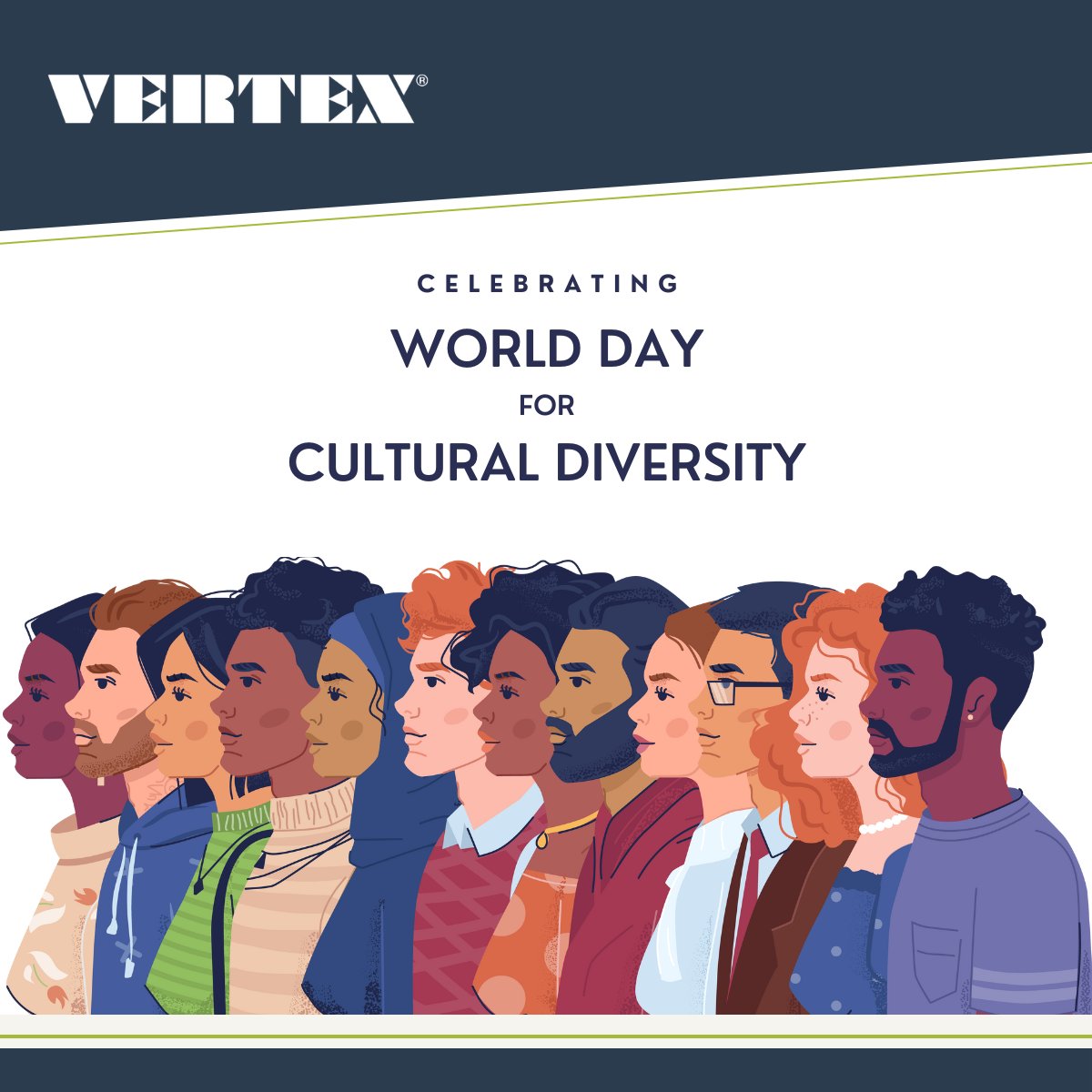 Celebrating World Day for Cultural Diversity! At VERTEX, our diverse team brings unique backgrounds and talents together, united by a passion for delivering exceptional value and results to our clients.

#CulturalDiversity #Inclusion #VertexEng