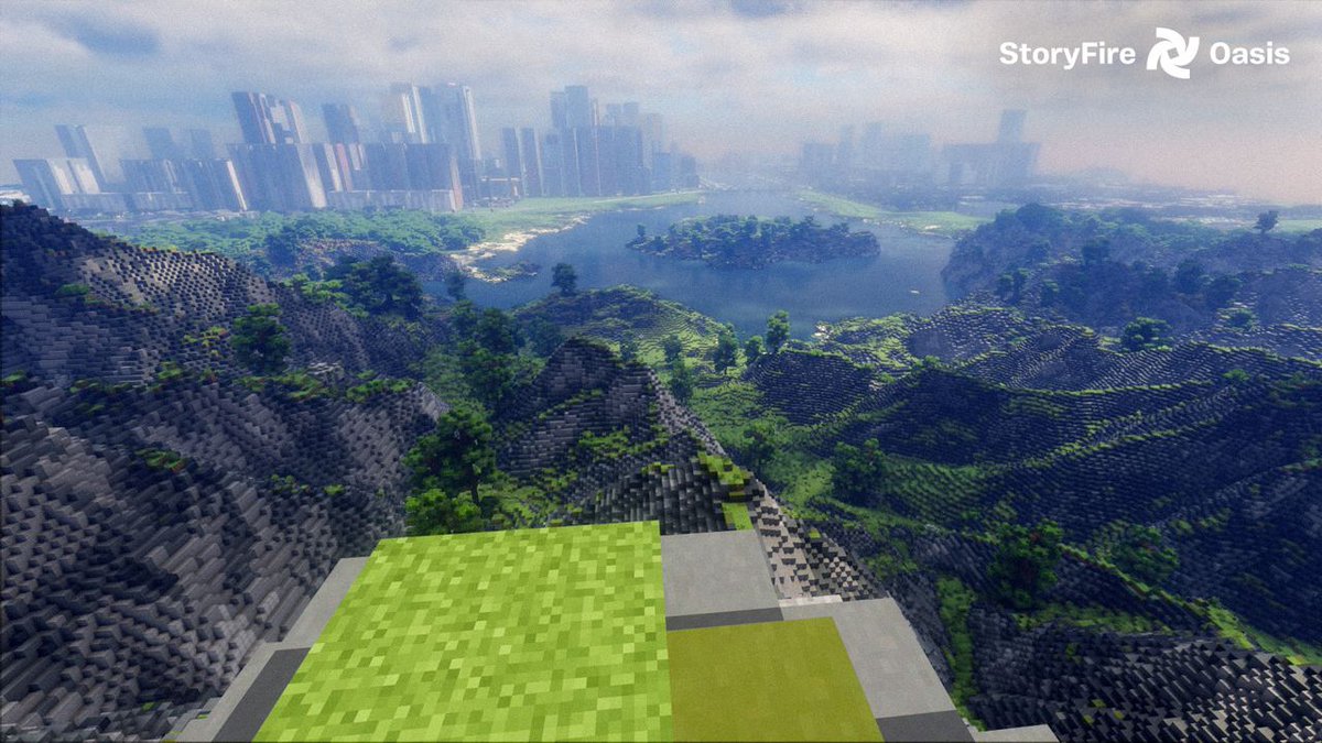 Check out this sneak peak from StoryFire: Oasis 👀 Explore the skyline within StoryFire: Oasis with our 2.4M user base! Explore, have fun and earn $BLAZE! Tag your StoryFire: Oasis gaming buddy in our thread 🎮️️️️️