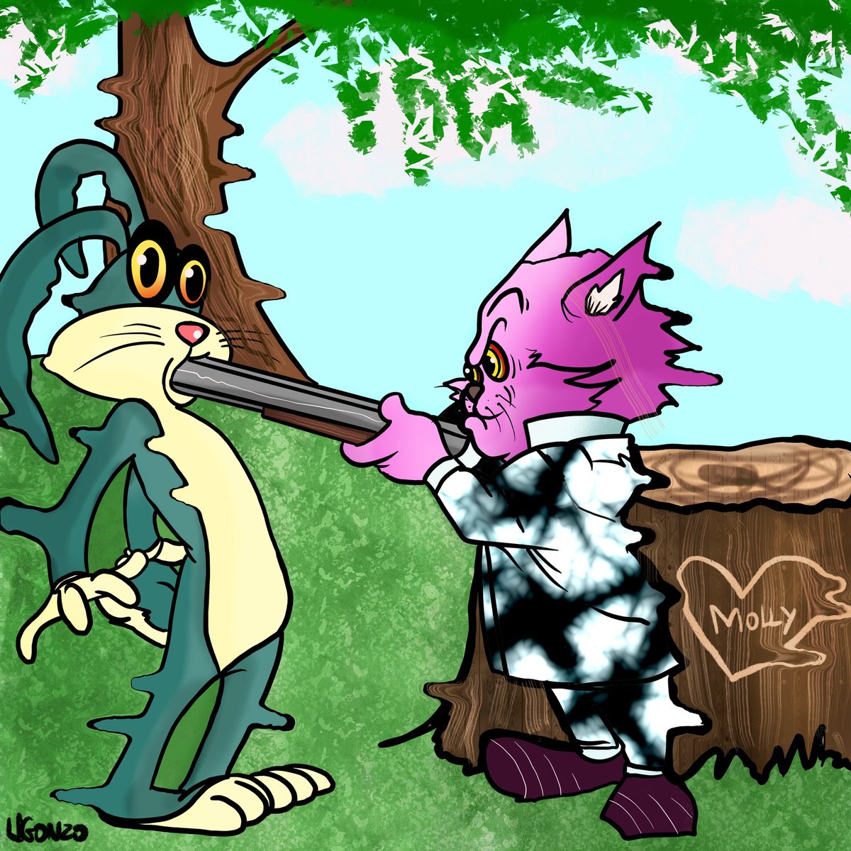 UGθηZθ (@ugonzo_art) on Twitter photo They not like us! They not like us !
You mad because Molly chose me !
Wap! Wap ! Wap !
Come at me ! <a href="/MadHareSociety/">Mad Hare Society</a>
Dead Hare central 🪦 They not like us! They not like us !
You mad because Molly chose me !
Wap! Wap ! Wap !
Come at me ! <a href="/MadHareSociety/">Mad Hare Society</a>
Dead Hare central 🪦