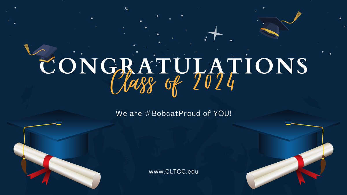 🎓Congratulations, Graduates🎓 We are #BobcatProud of our record 311 graduates and 110 high school graduates! #goCLTCC😸 #BobcatProud🐾 #CLTCCGrads24 #BuildingCommUNITY #goLCTCS