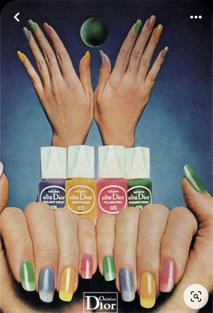 We had non-flesh tone (vibrant colors not reds/pinks/tans/browns/lilacs) nail polish in the ‘70s-‘80s.