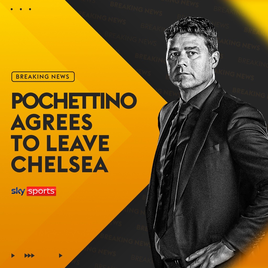 BREAKING: Mauricio Pochettino is leaving Chelsea as head coach after one season in charge 🚨🔵
