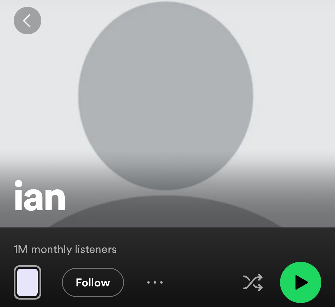 notbobbalam's tweet photo. Ian surpasses 1 Million monthly listeners on Spotify https://t.co/gvJ4jB1HAW