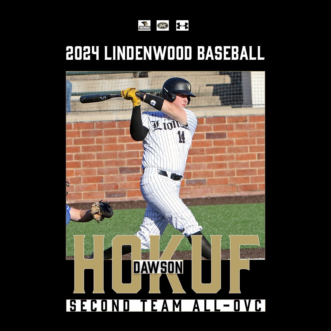 Dawson Hokuf of the @LULIONSBASEBALL 🦁⚾️ team has been named to the All-OVC second team Hokuf hit .3️⃣4️⃣4️⃣ during the year with 6️⃣ homers, 3️⃣3️⃣ RBI and 1️⃣6️⃣ doubles 📕 | tinyurl.com/4vbez7xa #NewLevel