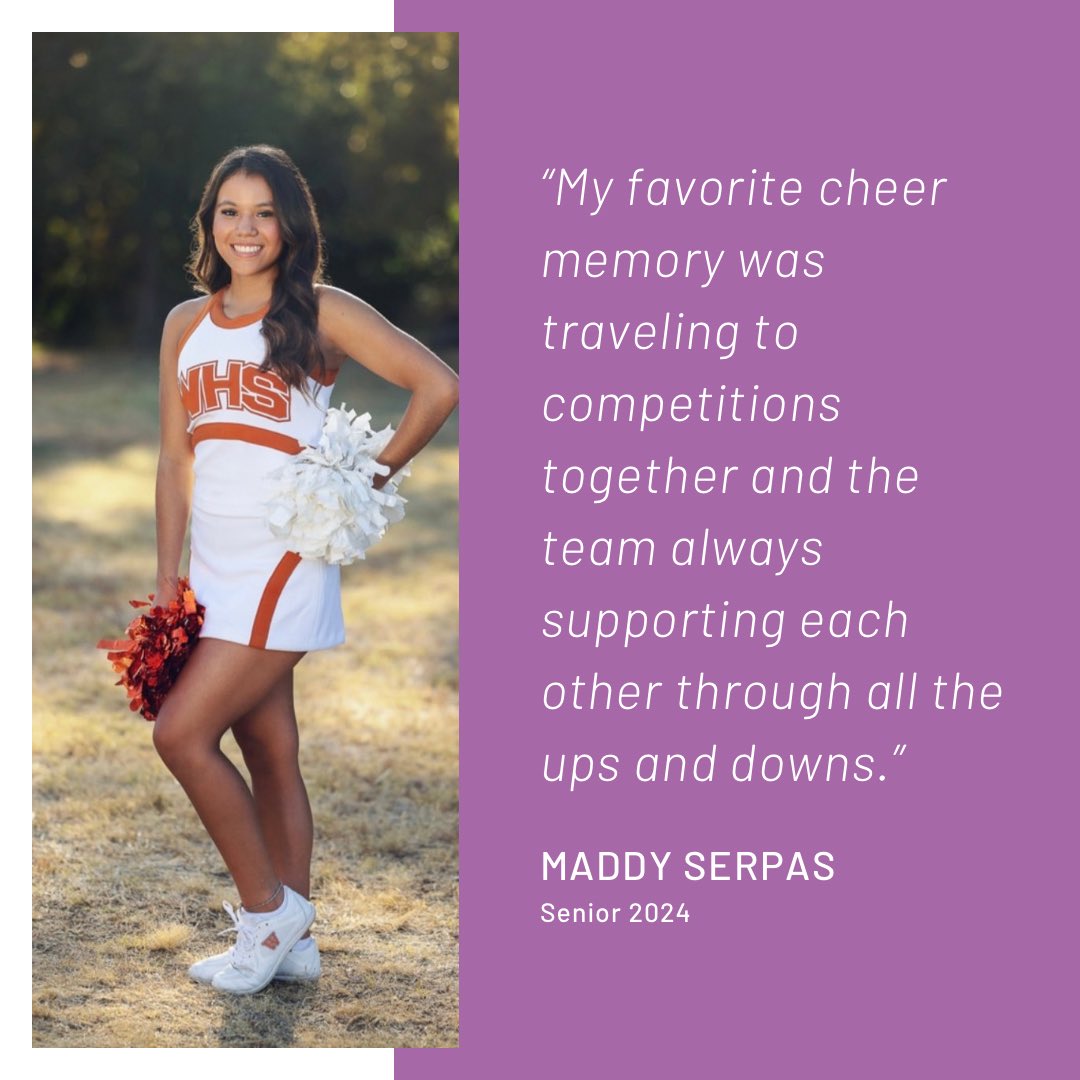 Today’s Senior Spotlight is on Maddy Serpas! Thank you for hard work and dedication these past 4 years and being an awesome game day leader this year. Best wishes at Texas State. We’re going to miss you so much! #eatemupcats🐾