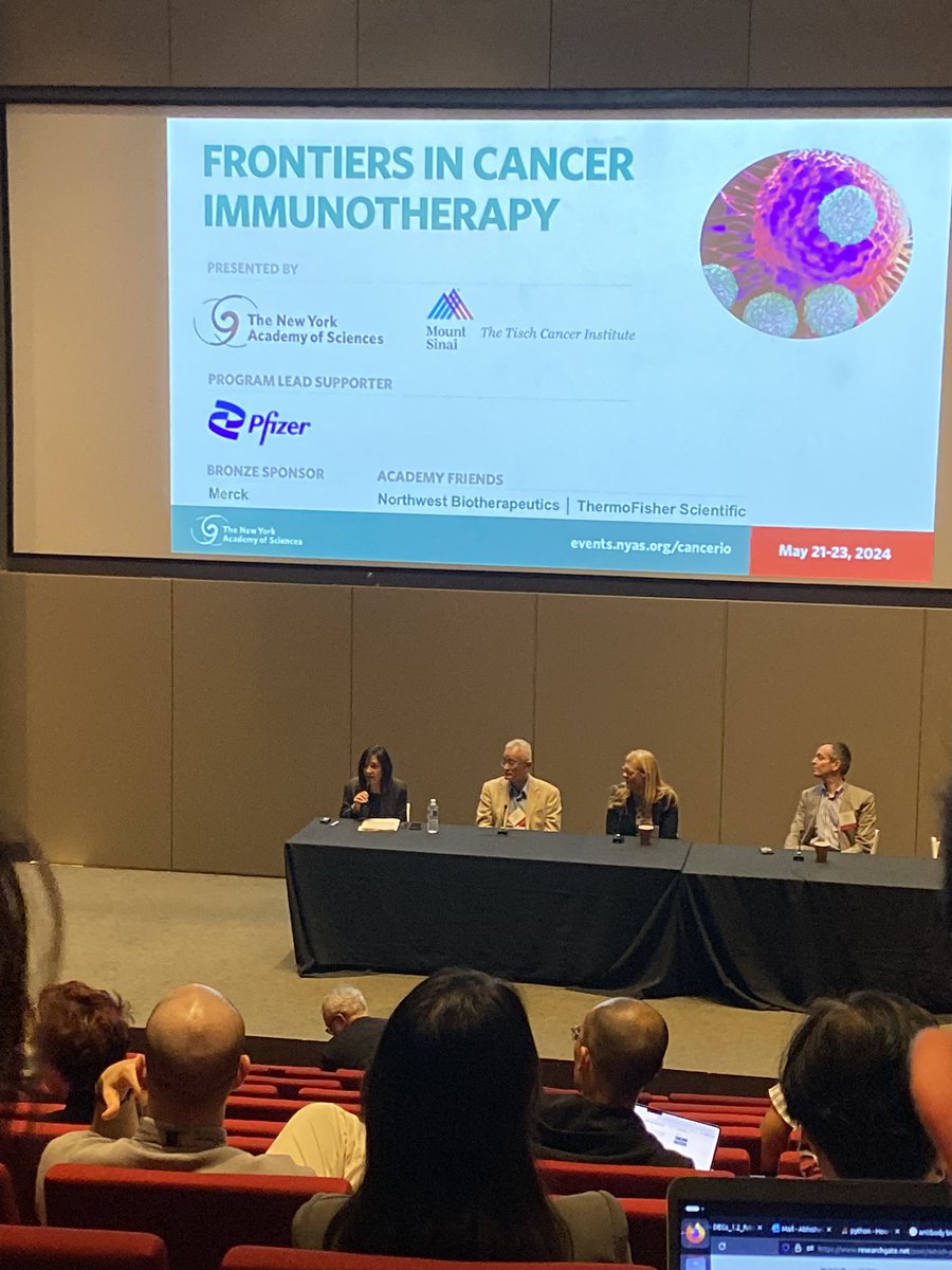 Wonderful opening day of the @NYASciences Frontiers in Cancer Immunotherapy conference at @IcahnMountSinai! Here’s a photo of our panel of cancer vaccine speakers from this afternoon, chaired by our PI @NinaBhardwaj.