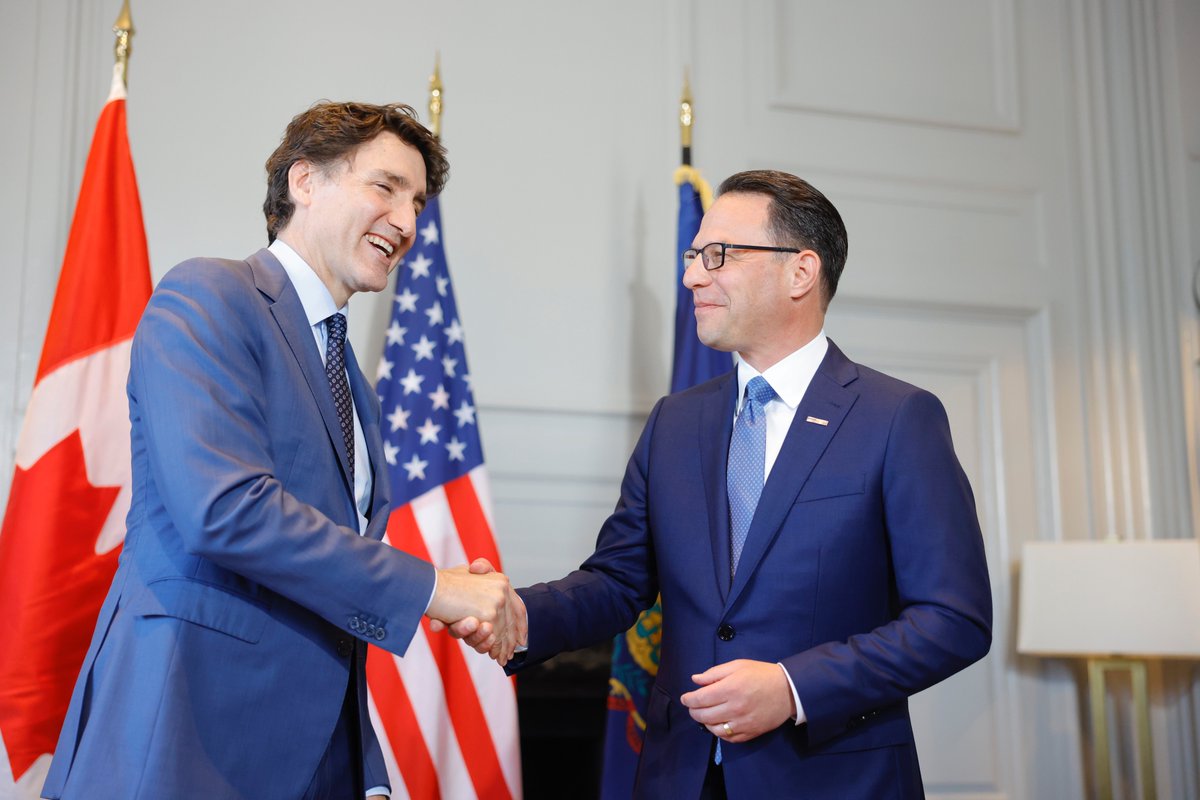 It was an honor to welcome @CanadianPM Justin Trudeau here to Philadelphia. Pennsylvania and Canada have a strong partnership spanning a wide range of economic sectors and cultural ties. We are both committed to democracy and the rule of law, believe that diversity makes us