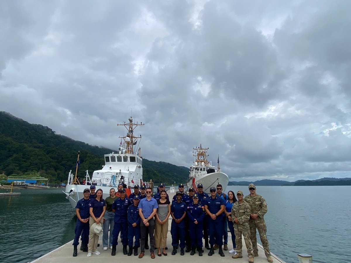 The Costa Rican Coast Guard hosted crews from the USCG Cutters Forrest Rednour- WPC 1129  and Blackfin - WPB 87317 during a subject matter exchange in Golfito, Costa Rica May 15 and 16.  Discussions centered around illegal, unreported and unregulated (IUU)fishing best practices. https://t.co/iFcK3hWKSB