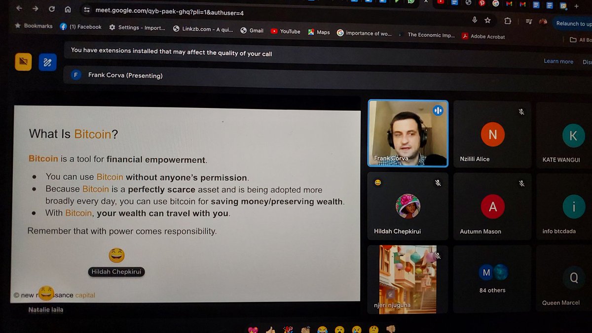 Yesterday, we had a fantastic session with @frankcorva, where we delved into the world of bitcoin. We explored what #BITCOIN    is, why it matters, and even touched on the bitcoin whitepaper. Frank explained inflation and how bitcoin addresses this issue. He also covered