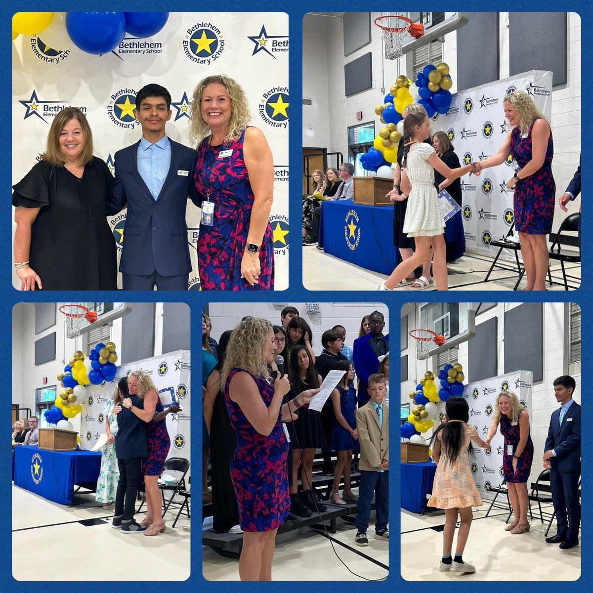 What a special day at BES! 5th grade celebration-and the guest speaker a former Star who just happens to be at the top of his class, summa cum laude,  and heading to Emory University. I love these moments, and I love my school! 💙💛💙💛 #momentswelivefor #onceastaralwaysastar⭐️
