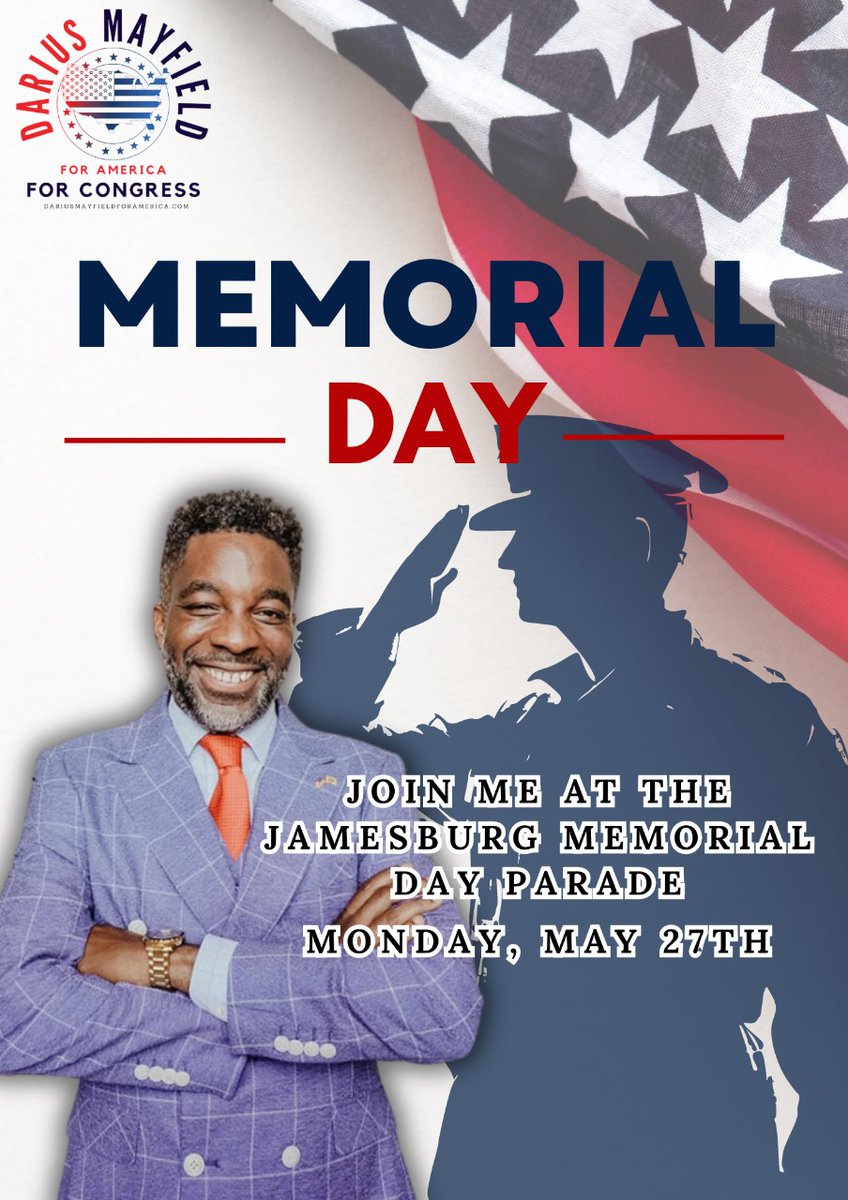 See you Monday! It's time to retire the past and elect leaders ready to put Americans and #AmericaFirst 🇺🇸 A vote for Darius is a vote for America and common sense. #BeAmerican #OurTimeToRun #NotBlackNotWhiteAmerican #DariusMayfieldForAmerica