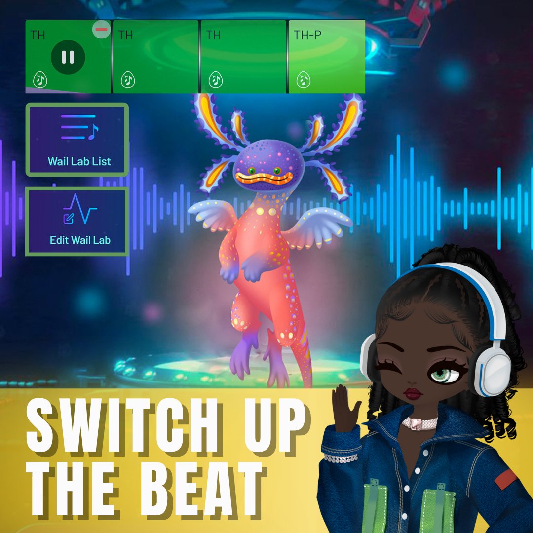 Change the rhythm of your AlterEgos!🎵
As you progress and unlock new aspects of your AlterEgo, the soundtrack grows richer and more complex. 🥁

Step into the Wail Lab and create your own signature remix! 🪩🎼
Let's craft a soundtrack that's as unique as your companions. What