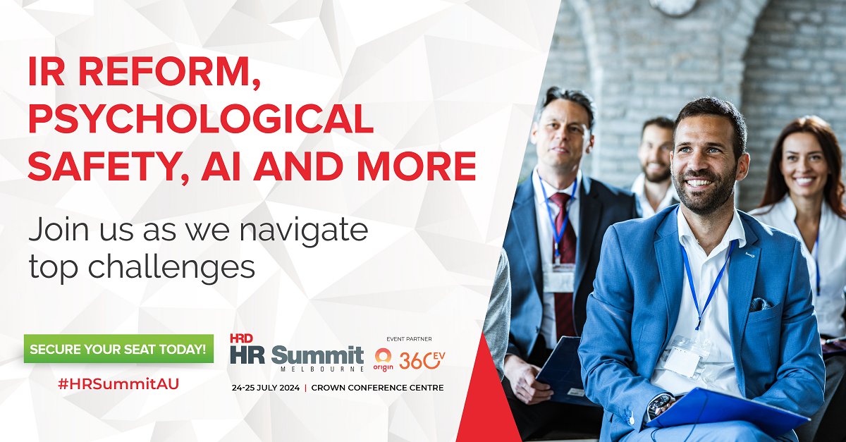 Unlock the future of HR at the 2024 #HRSummitAU Melbourne on July 24-25 at the Crown Conference Centre!

Dive into a unique agenda tailored to tackle the workforce challenges that matter most. Register now: hubs.la/Q02xJ93d0

#FutureofHR #WorkforceChallenges #HRLeadership