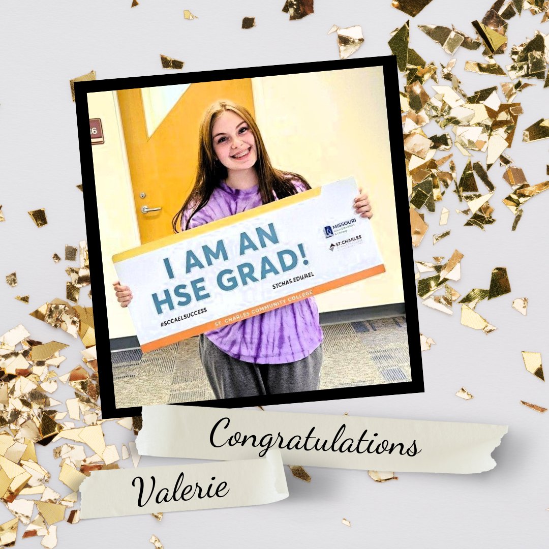 Congratulations to Valerie Smith, one of our recent HiSET grads. Valerie and her sister both passed this year, and we are looking forward to seeing them walk across the stage at graduation soon! Congrats, Valerie! We're proud of you! <a href="/HiSETexam/">HiSET</a> <a href="/MAACCE_MO/">Missouri Assoc for Adult, Continuing & Comm Ed</a> #AdultEdMatters