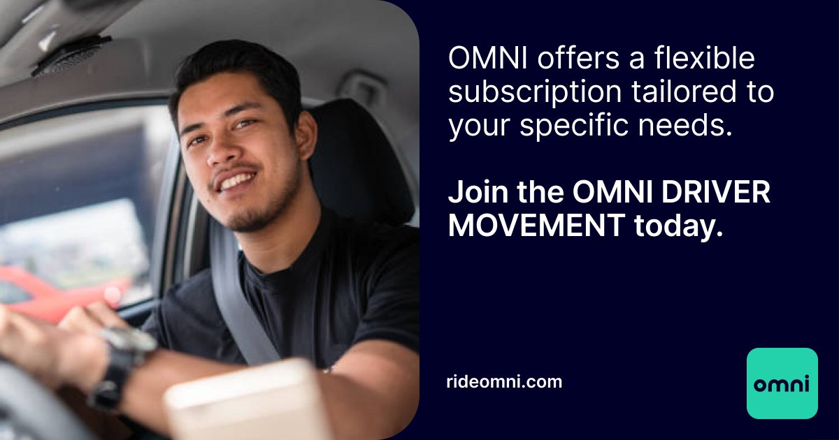 rideomniapp's tweet image. Whether you're looking to drive part-time or full-time, OMNI offers a flexible subscription tailored to your specific needs. No algorithms, no smoke, no take rate.
Join the OMNI DRIVER MOVEMENT today.
rideomni.com #omninowapp