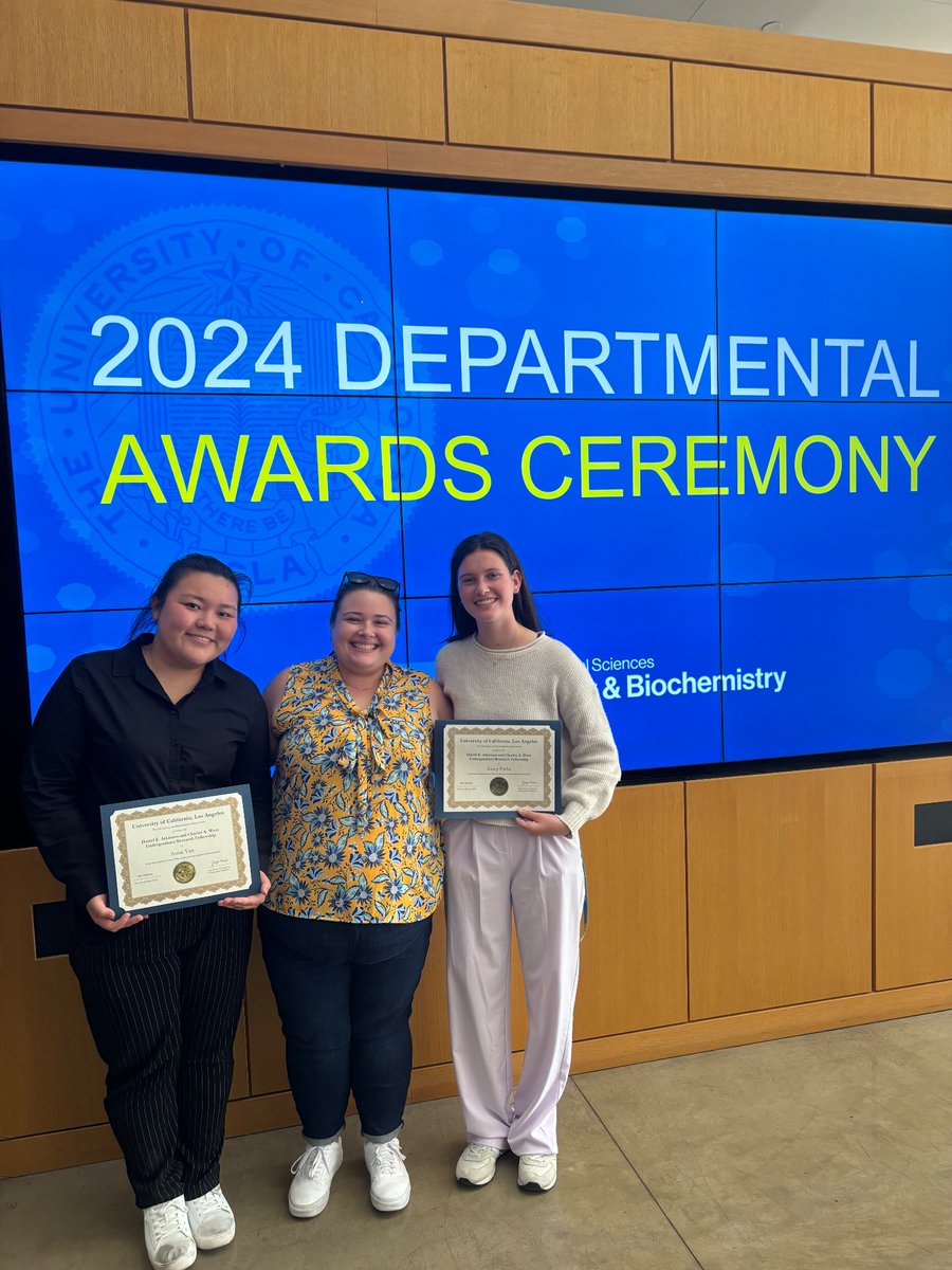 Congrats Kasey &amp; Anna, who were honored today with departmental SURFs! Looking forward to their progress in the lab this summer!