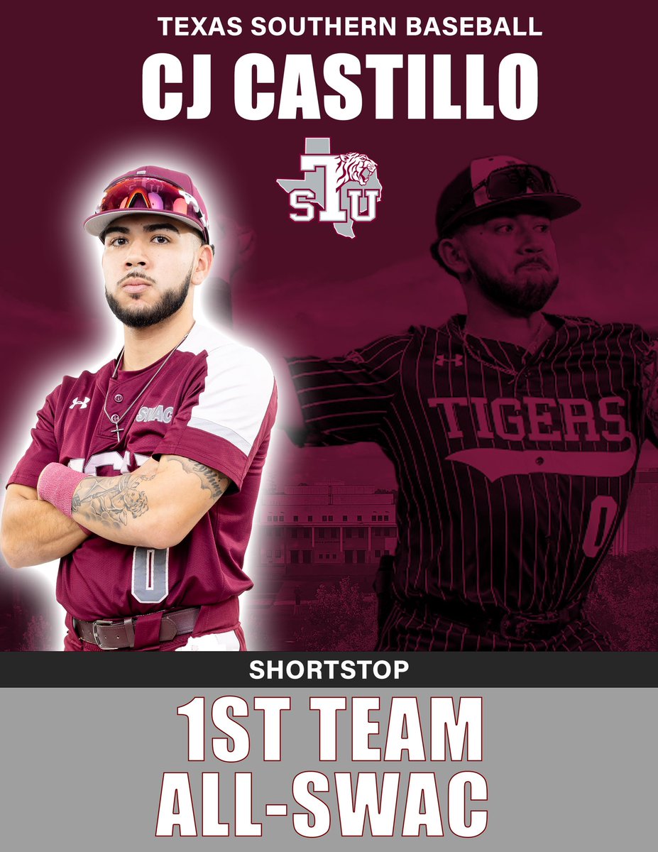 Congratulations to CJ Castillo @tha_athlete9 on earning @theswac 1st Team Honors!